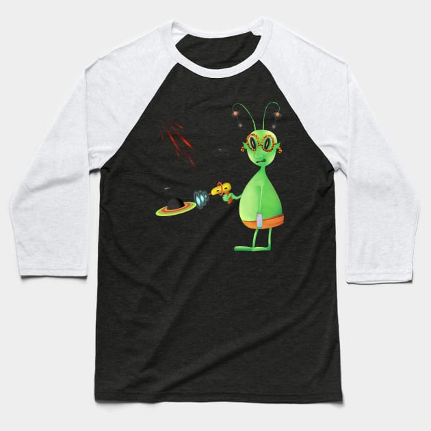 Alien Baseball T-Shirt by stefy